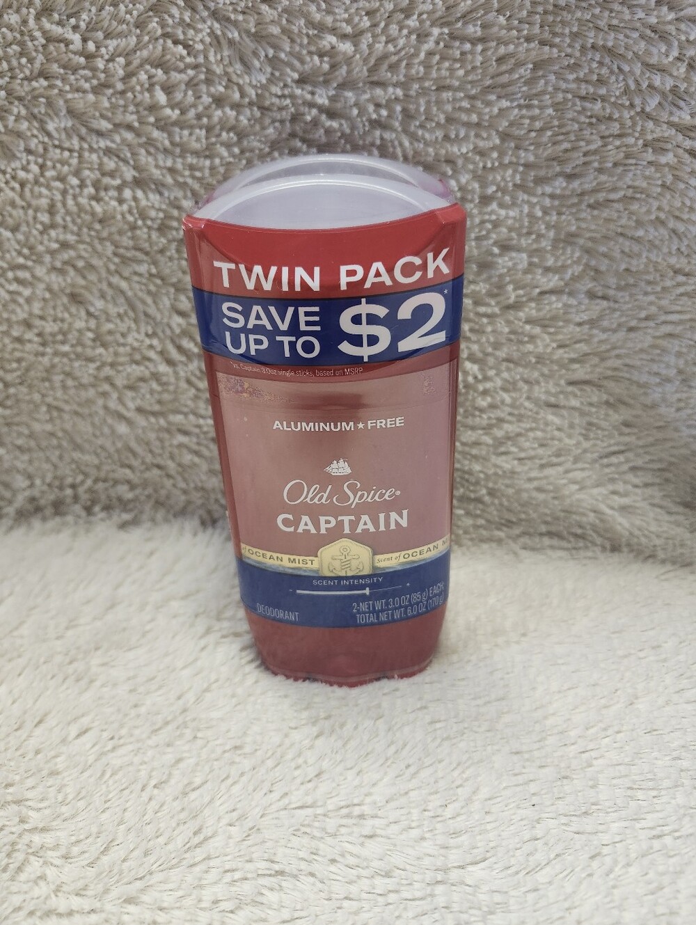 • New Old Spice Captain Twin Pack Ocean Mist Deodorant 24/7 Signature Scent